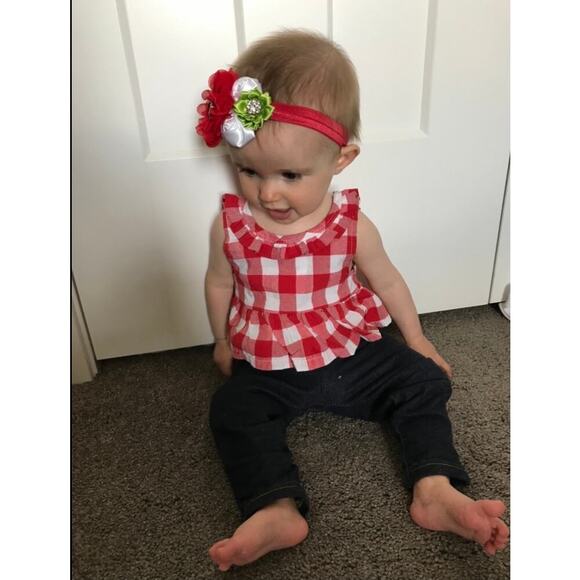 Checkered Baby Girl Top/vest - Picture 6 of 7